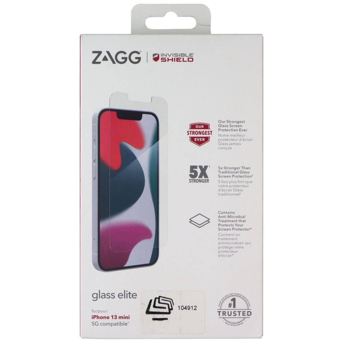 ZAGG Glass Elite Series Screen Protector for Apple iPhone 13 mini - Clear Cell Phone - Screen Protectors Zagg - Simple Cell Bulk Wholesale Pricing - USA Seller