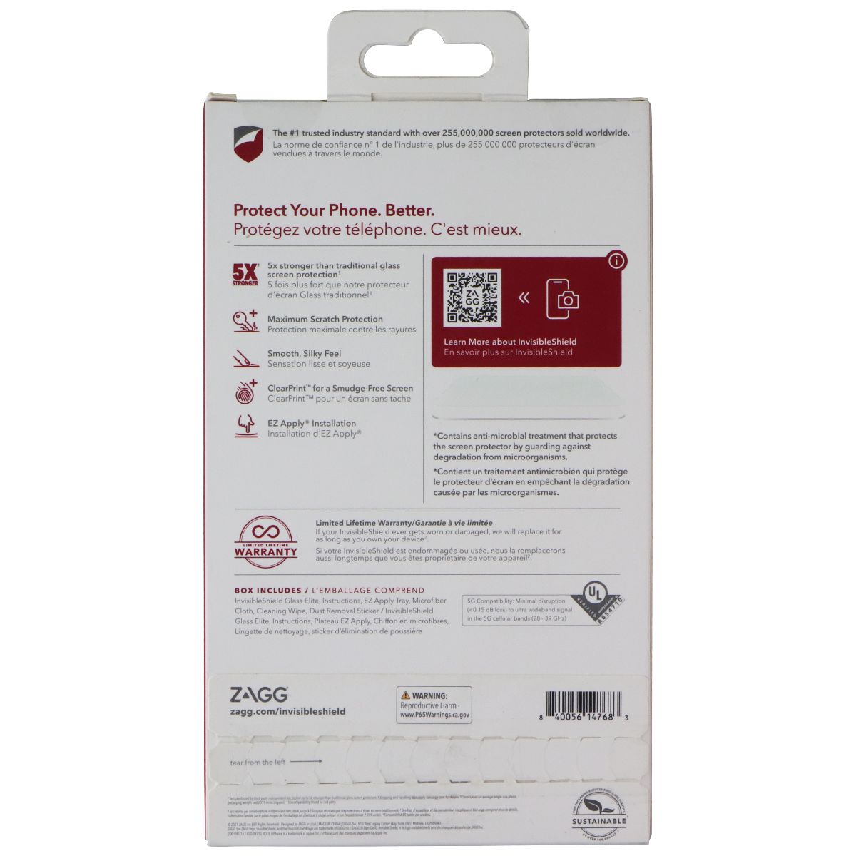ZAGG Glass Elite Series Screen Protector for Apple iPhone 13 mini - Clear Cell Phone - Screen Protectors Zagg - Simple Cell Bulk Wholesale Pricing - USA Seller