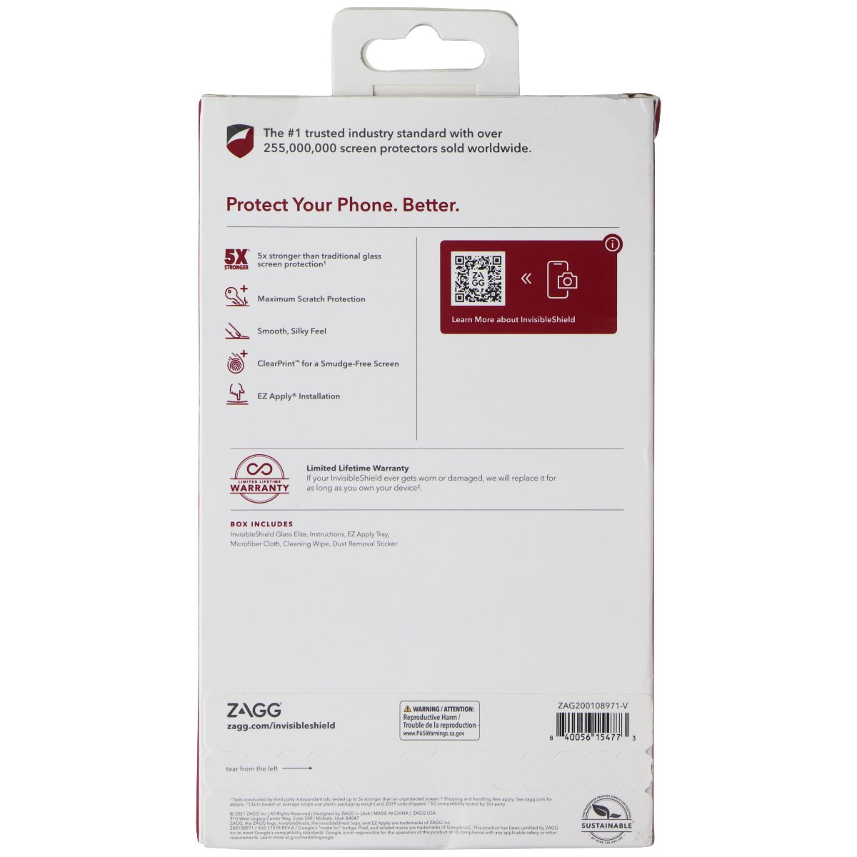 ZAGG InvisibleShield (Glass Elite) Screen Protector for Google Pixel 6 - Clear Cell Phone - Screen Protectors Zagg - Simple Cell Bulk Wholesale Pricing - USA Seller