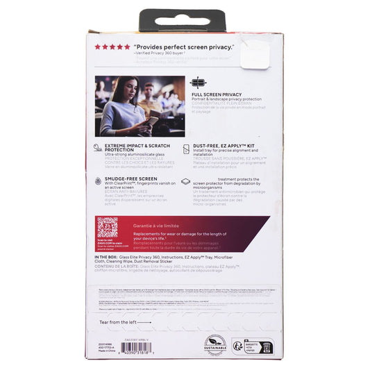 ZAGG Invisible Shield 4-Way Privacy 360 Screen Protector for Apple iPhone 16/15