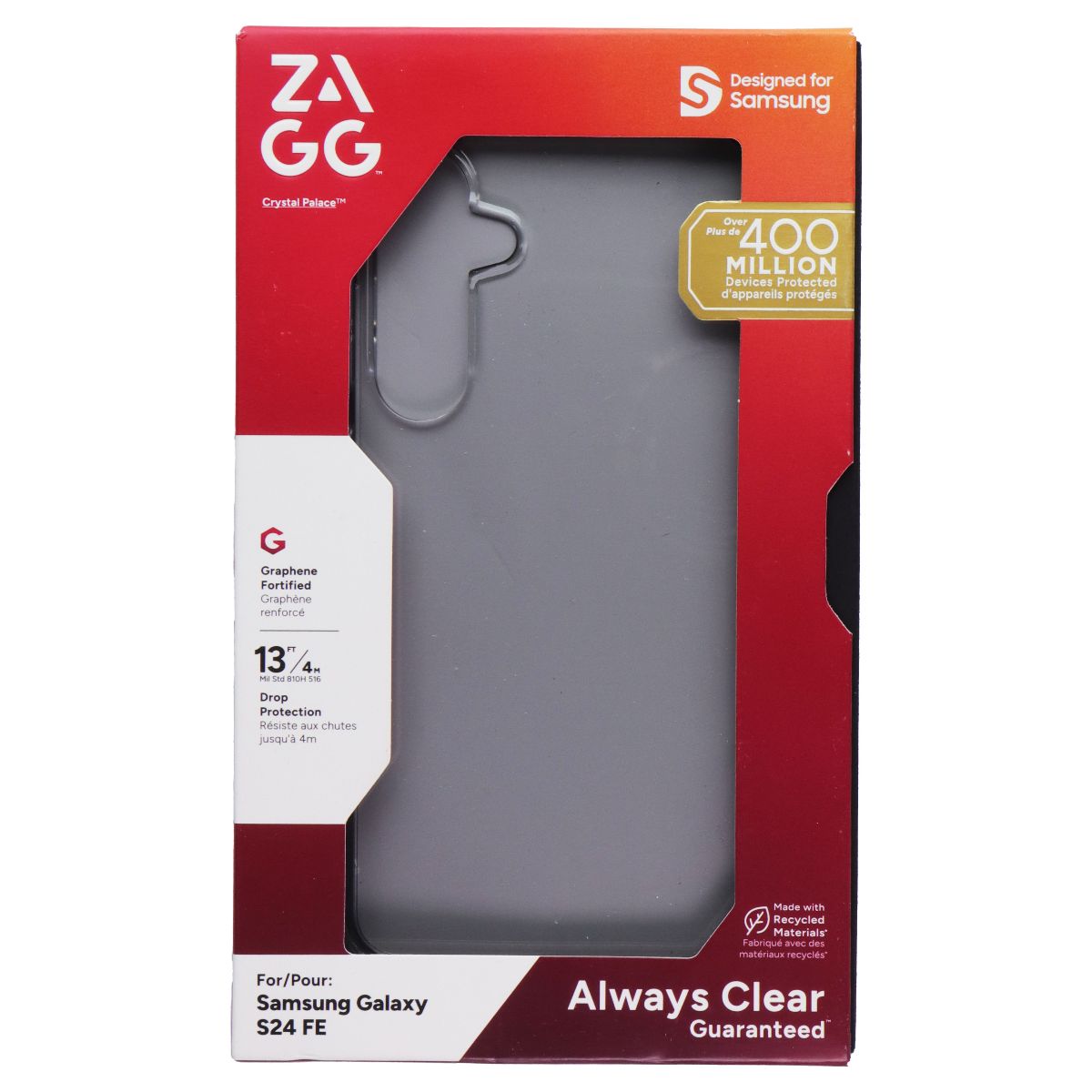 ZAGG Crystal Palace Case for Samsung Galaxy S24 FE - Clear Cell Phone - Cases, Covers & Skins Zagg - Simple Cell Bulk Wholesale Pricing - USA Seller