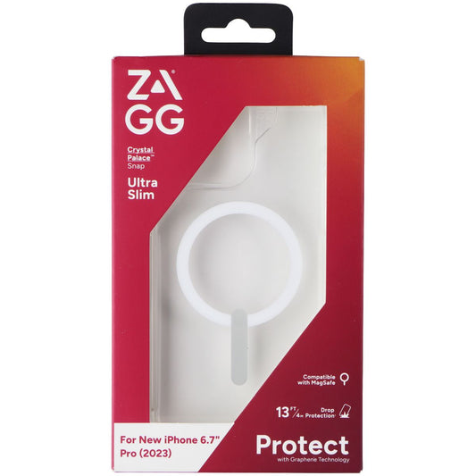 Zagg Crystal Palace Protect Case for MagSafe for iPhone 15 Pro Max - Clear