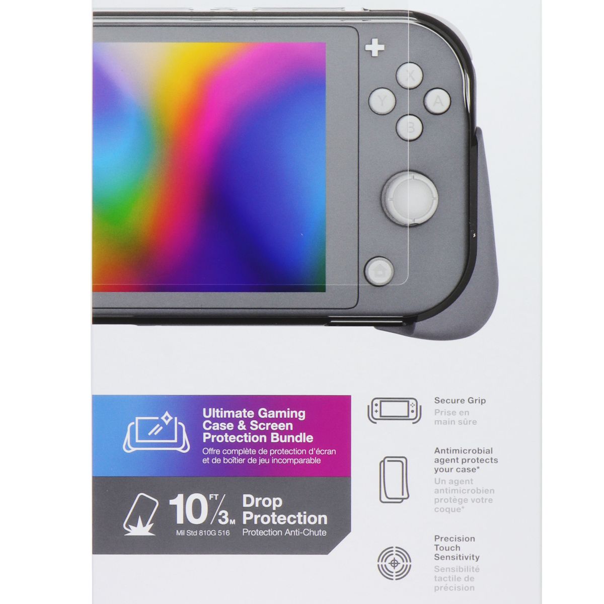 ZAGG Kita Grip 360 Lite Case and Screen Protector for Switch Lite - Grey / Clear Gaming/Console - Cases, Covers & Bags Zagg - Simple Cell Bulk Wholesale Pricing - USA Seller
