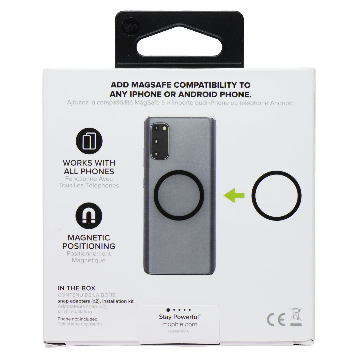ZAGG Mophie Snap Series Adapter for Any Device - Black (2 Pack) Cell Phone - Other Accessories Zagg - Simple Cell Bulk Wholesale Pricing - USA Seller
