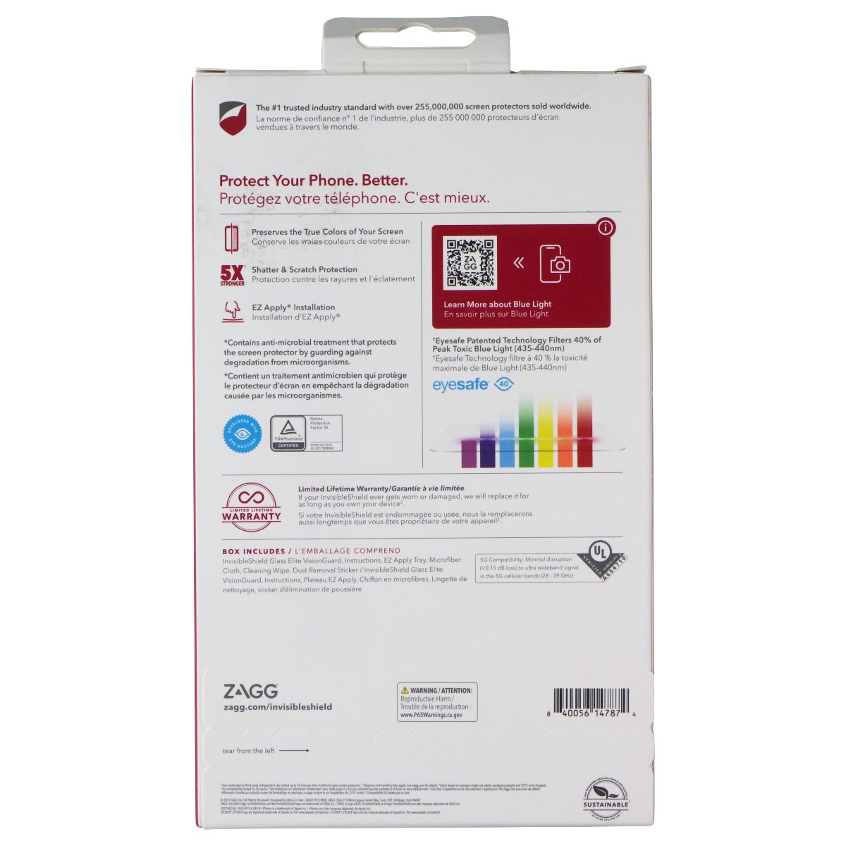 ZAGG Glass Elite Visionguard - Screen Protector for iPhone 14 Plus / 13 Pro Max Cell Phone - Screen Protectors Zagg - Simple Cell Bulk Wholesale Pricing - USA Seller