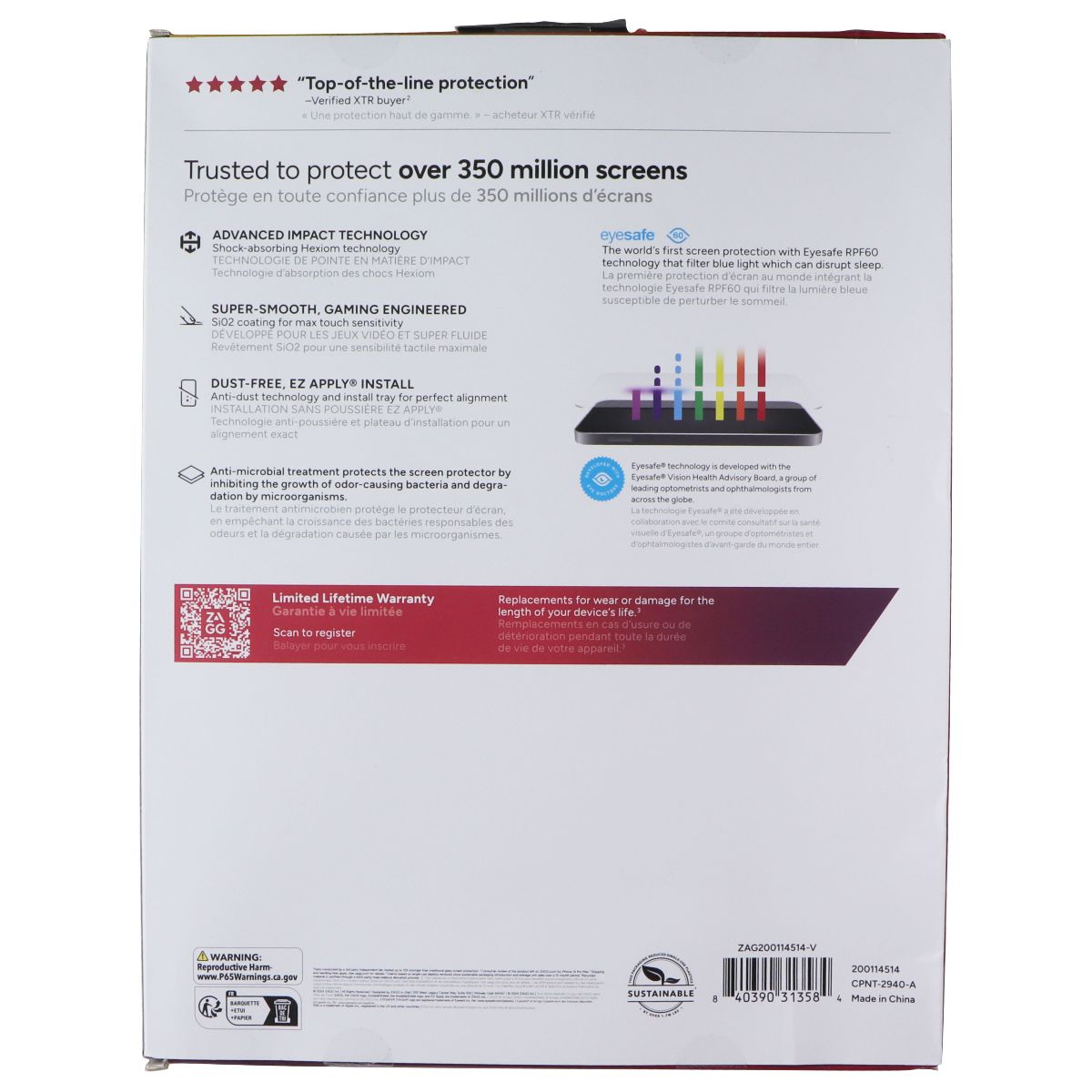 ZAGG XTR3 Tempered Glass for Apple iPad Pro 11-inch (M4, 2024) - Clear iPad/Tablet Accessories - Screen Protectors Zagg - Simple Cell Bulk Wholesale Pricing - USA Seller