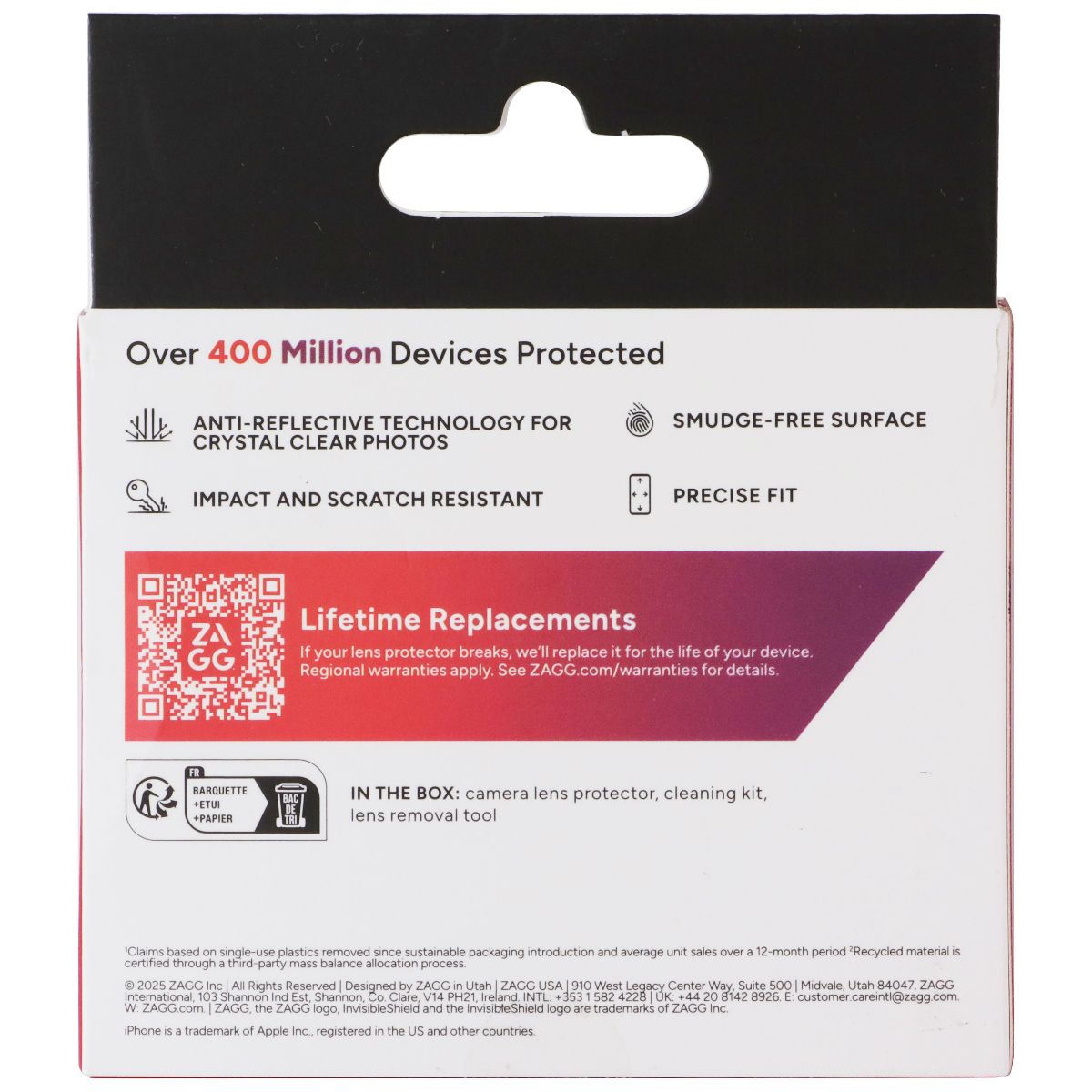ZAGG Invisible Shield Lens Protection for iPhone 17 Pro/Pro Max - Black