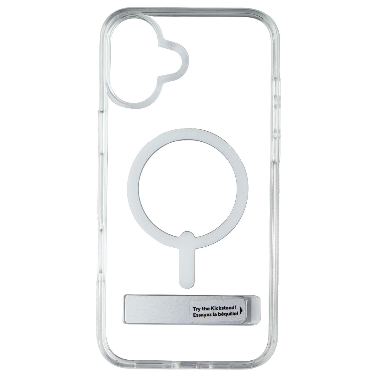 ZAGG Crystal Palace Snap Kickstand Case for MagSafe for iPhone 16 Plus - Clear