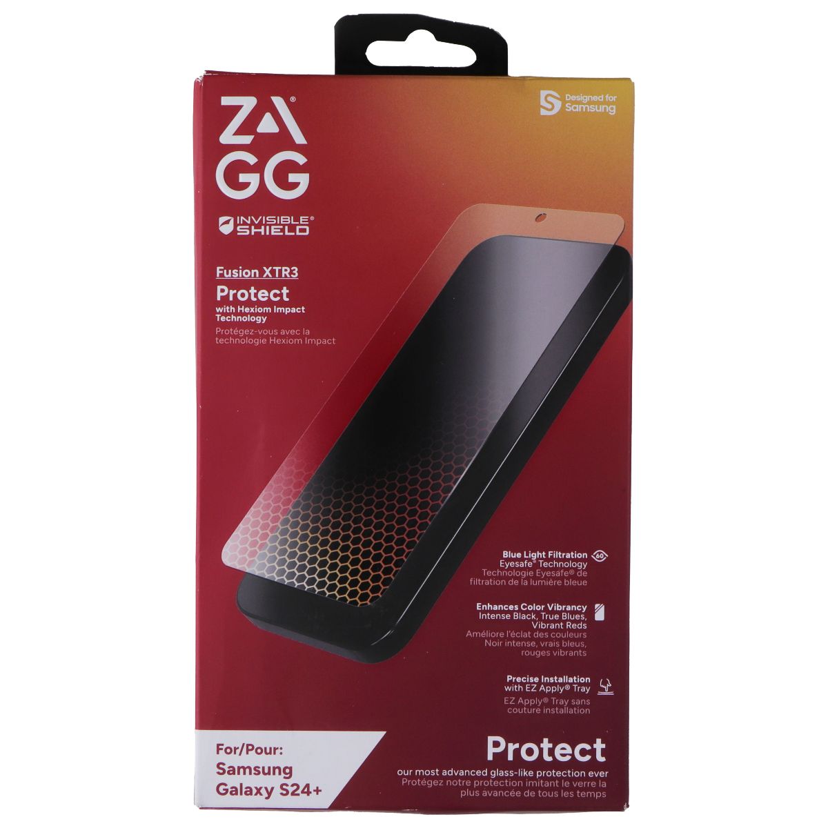 ZAGG Invisible Shield Fusion XTR3 Screen Protector for Samsung Galaxy S24+ Cell Phone - Screen Protectors Zagg - Simple Cell Bulk Wholesale Pricing - USA Seller