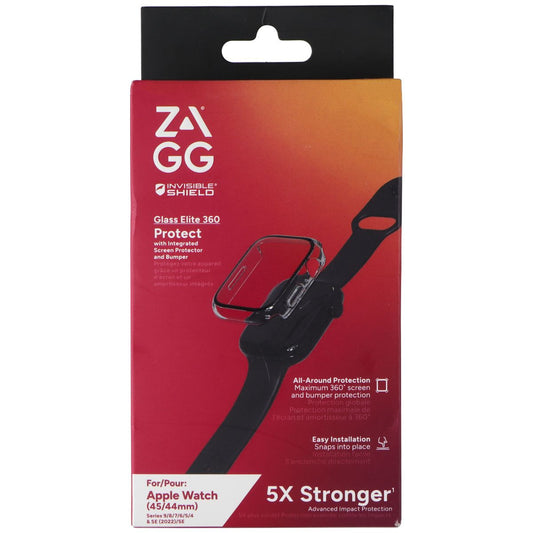 ZAGG Glass Elite 360 Bumper & Screen Protector for Apple Watch 45/44mm Smart Watch Accessories - Screen Protectors Zagg    - Simple Cell Bulk Wholesale Pricing - USA Seller