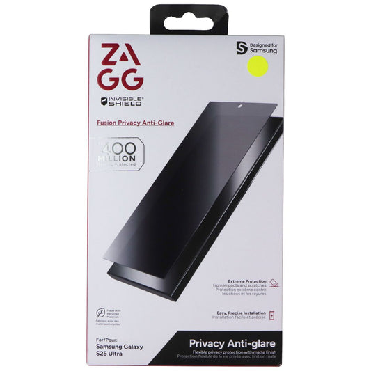ZAGG Fusion Privacy Anti-Glare Series Screen Protector for Galaxy S25 Ultra Cell Phone - Screen Protectors Zagg - Simple Cell Bulk Wholesale Pricing - USA Seller