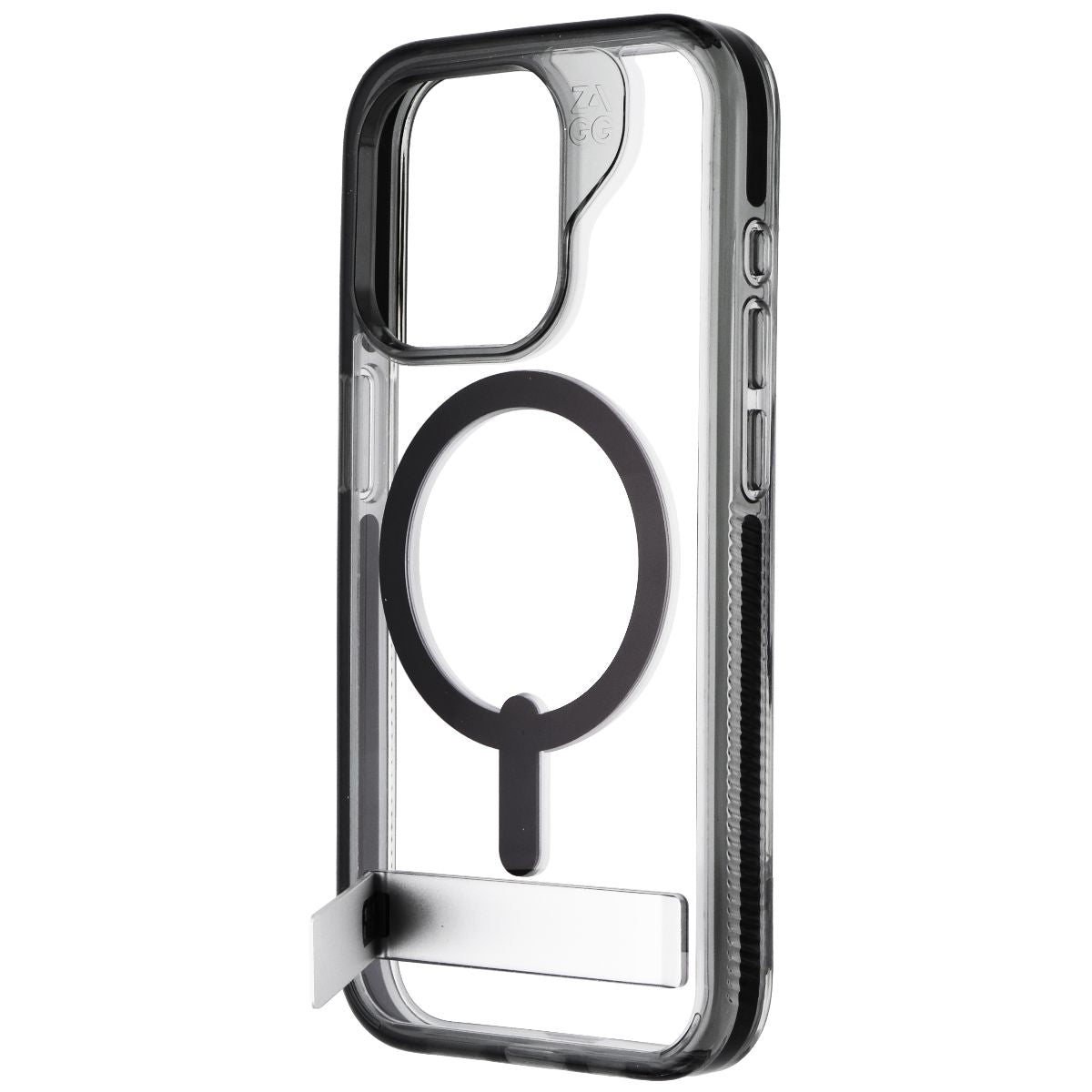 ZAGG Santa Cruz Snap Kickstand Case for MagSafe for iPhone 15 Pro - Black/Clear Cell Phone - Cases, Covers & Skins Zagg - Simple Cell Bulk Wholesale Pricing - USA Seller
