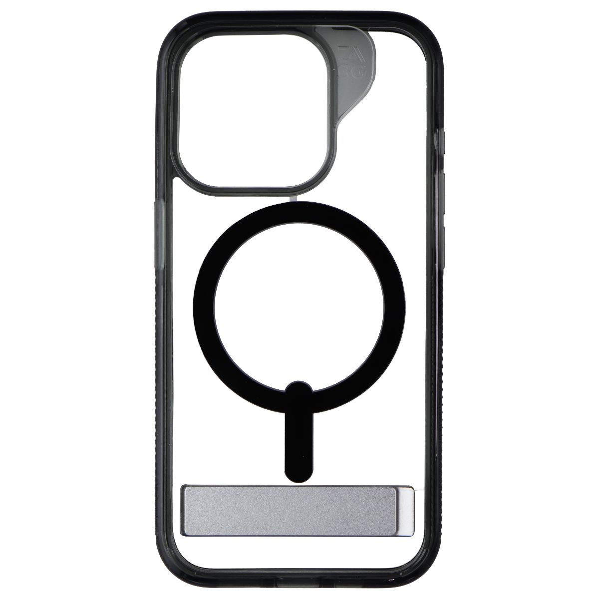 ZAGG Santa Cruz Snap Kickstand Case for MagSafe for iPhone 15 Pro - Black/Clear Cell Phone - Cases, Covers & Skins Zagg    - Simple Cell Bulk Wholesale Pricing - USA Seller