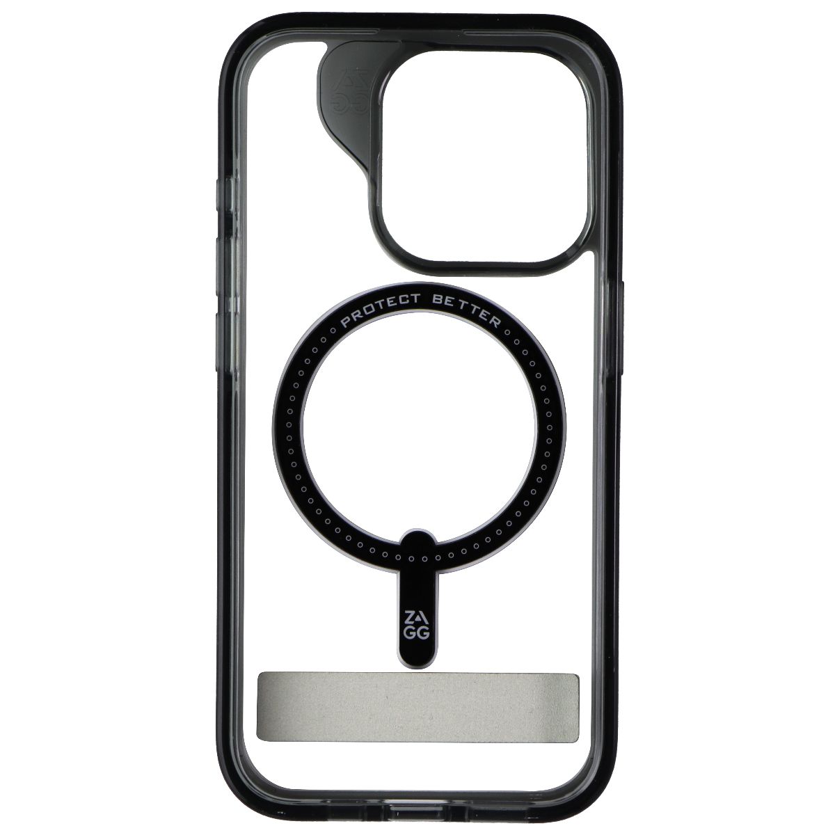 ZAGG Santa Cruz Snap Kickstand Case for MagSafe for iPhone 15 Pro - Black/Clear Cell Phone - Cases, Covers & Skins Zagg    - Simple Cell Bulk Wholesale Pricing - USA Seller