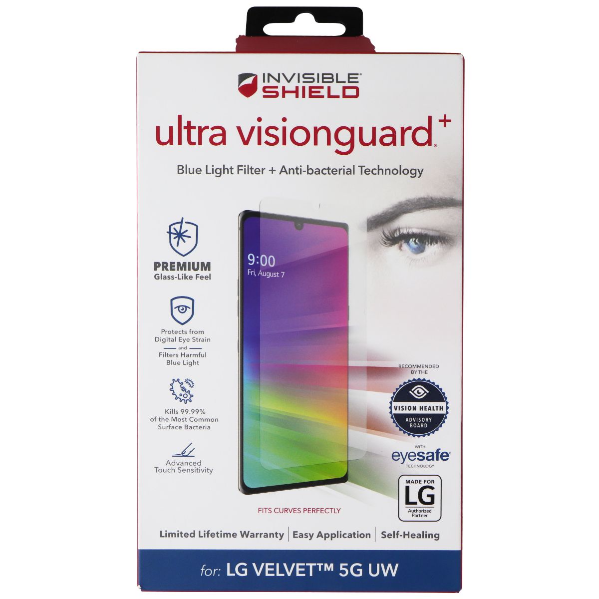 ZAGG InvisibleShield (Ultra VisionGuard+) Screen Protector for LG Velvet 5G UW Cell Phone - Screen Protectors Zagg    - Simple Cell Bulk Wholesale Pricing - USA Seller
