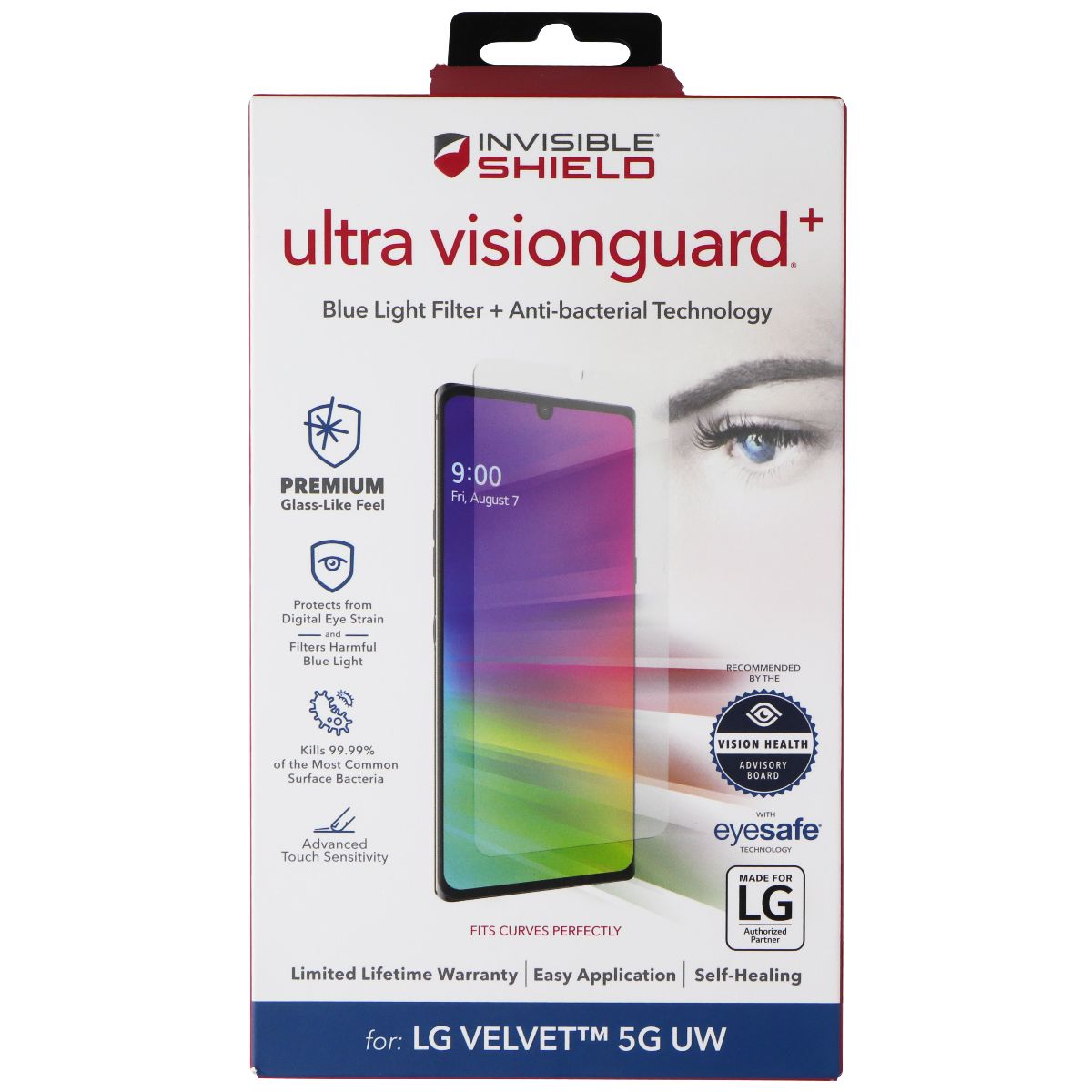 ZAGG InvisibleShield (Ultra VisionGuard+) Screen Protector for LG Velvet 5G UW Cell Phone - Screen Protectors Zagg - Simple Cell Bulk Wholesale Pricing - USA Seller