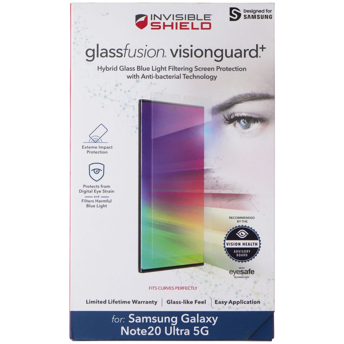 ZAGG (Glassfusion Visionguard+) Screen Protector for Galaxy Note20 Ultra 5G Cell Phone - Screen Protectors Zagg - Simple Cell Bulk Wholesale Pricing - USA Seller
