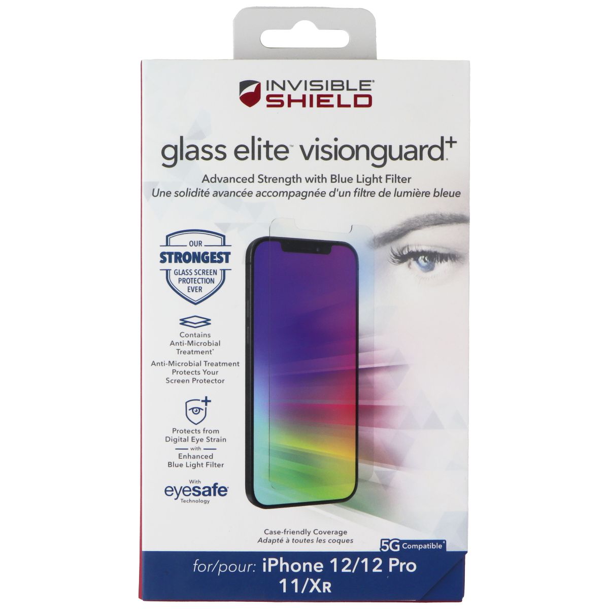 ZAGG (GlassElite VisionGuard+) Screen Protector for iPhone 12/12 Pro/11/XR Cell Phone - Screen Protectors Zagg - Simple Cell Bulk Wholesale Pricing - USA Seller