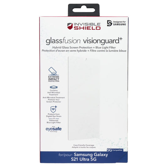 ZAGG Invisible Shield GlassFusion VisionGuard+ Glass for Galaxy S21 Ultra 5G