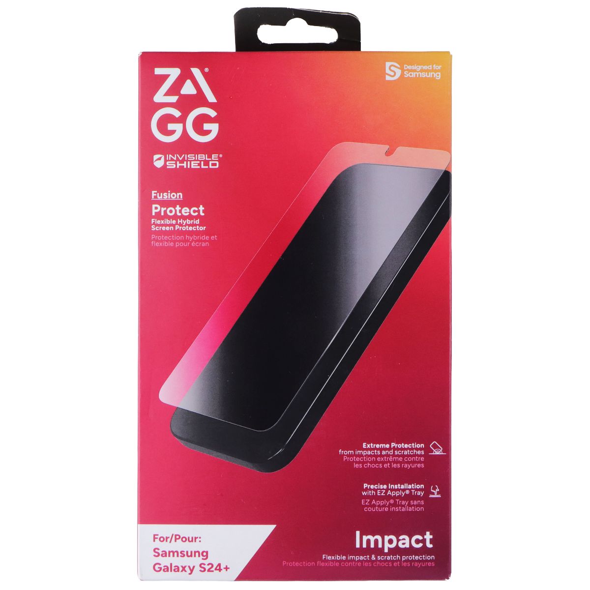 ZAGG Fusion Protect - Flexible Hybrid Screen Protector for Samsung Galaxy (S24+) Cell Phone - Screen Protectors Zagg - Simple Cell Bulk Wholesale Pricing - USA Seller
