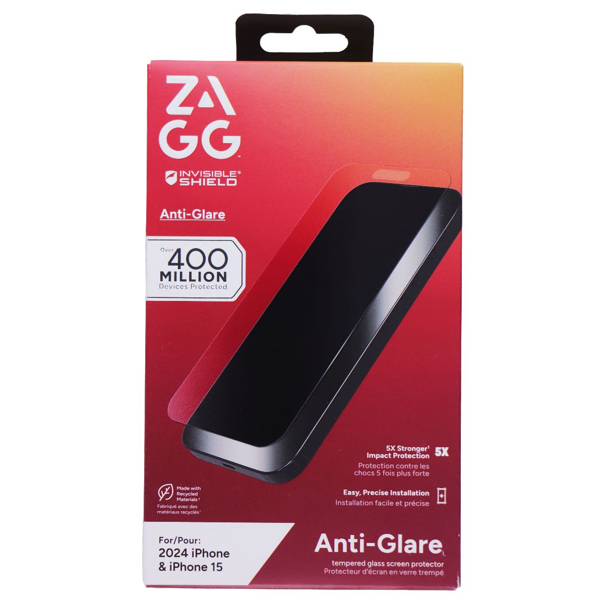 ZAGG Invisible Shield Anti-Glare Screen Protector for Apple iPhone 16/15 Cell Phone - Screen Protectors Zagg - Simple Cell Bulk Wholesale Pricing - USA Seller