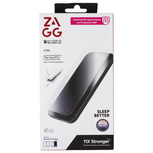 ZAGG XTR5 Tempered Glass Screen Protector for Apple iPhone 17 Pro Max Cell Phone - Screen Protectors Zagg - Simple Cell Bulk Wholesale Pricing - USA Seller