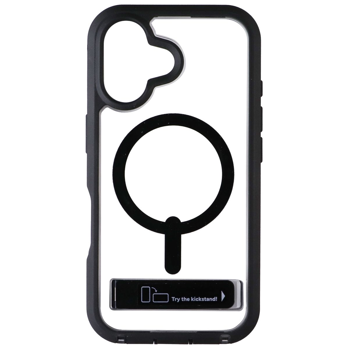 ZAGG Rainier Case for MagSafe with Kickstand for Apple iPhone 16 - Black