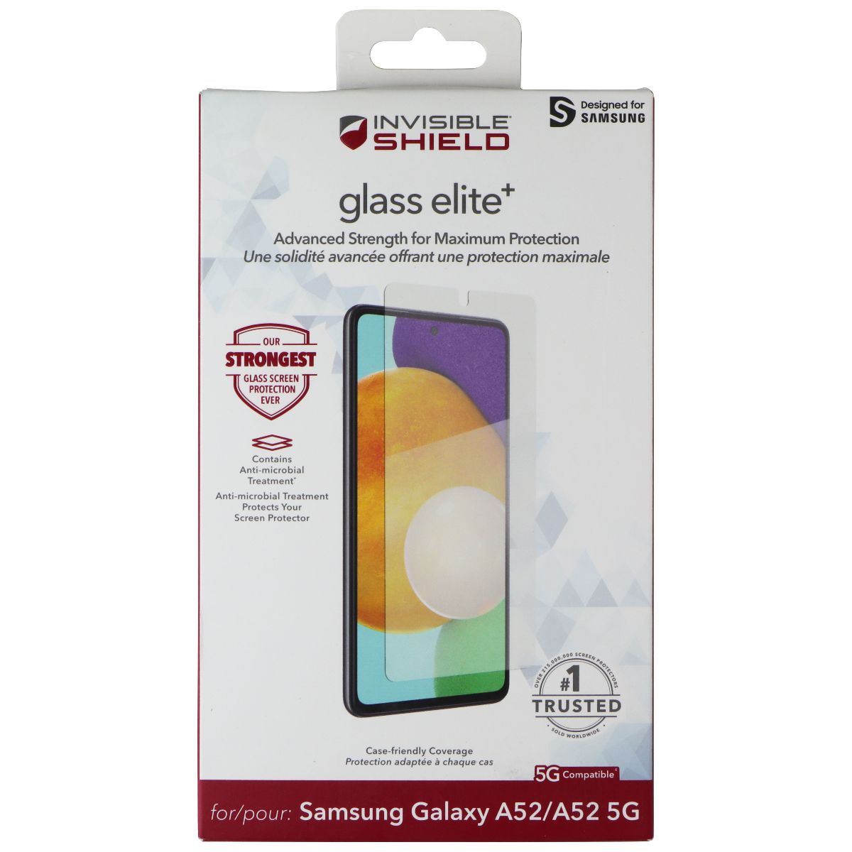 ZAGG InvisibleShield Glass Elite Plus Screen Protector for Galaxy A52 5G Cell Phone - Screen Protectors Zagg    - Simple Cell Bulk Wholesale Pricing - USA Seller