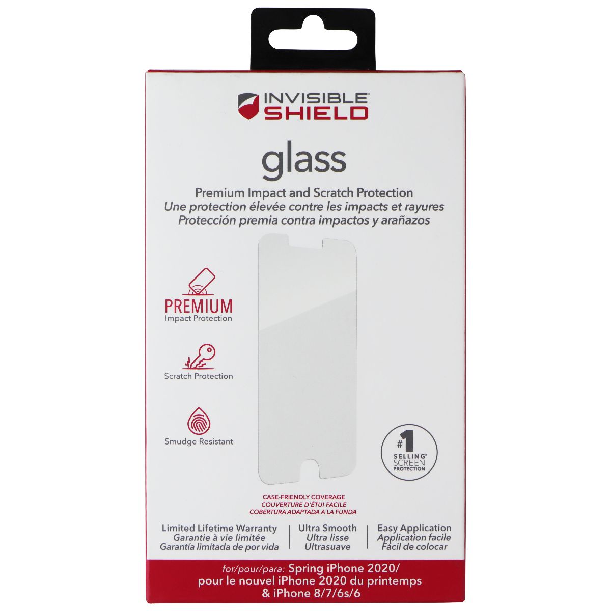 ZAGG Invisible Shield Glass Protector for Apple iPhone SE 2nd Gen/8/7/6s/6 Cell Phone - Screen Protectors Zagg - Simple Cell Bulk Wholesale Pricing - USA Seller
