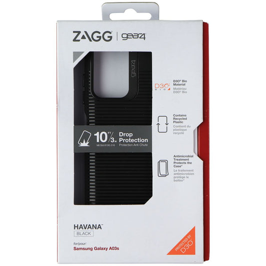 ZAGG Gear4 Havana Series Case for Samsung Galaxy A03s (2021) - Black Cell Phone - Cases, Covers & Skins Zagg    - Simple Cell Bulk Wholesale Pricing - USA Seller