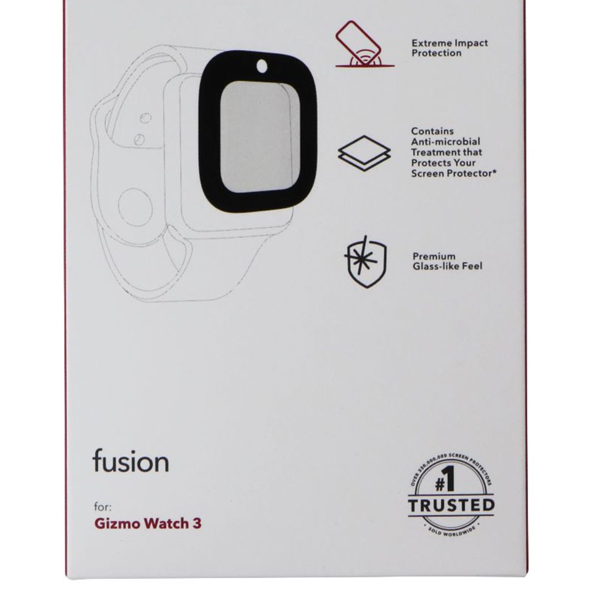 ZAGG InvisibleShield Fusion Screen Protector for Gizmo Watch 3 Smart Watch Accessories - Screen Protectors Zagg - Simple Cell Bulk Wholesale Pricing - USA Seller