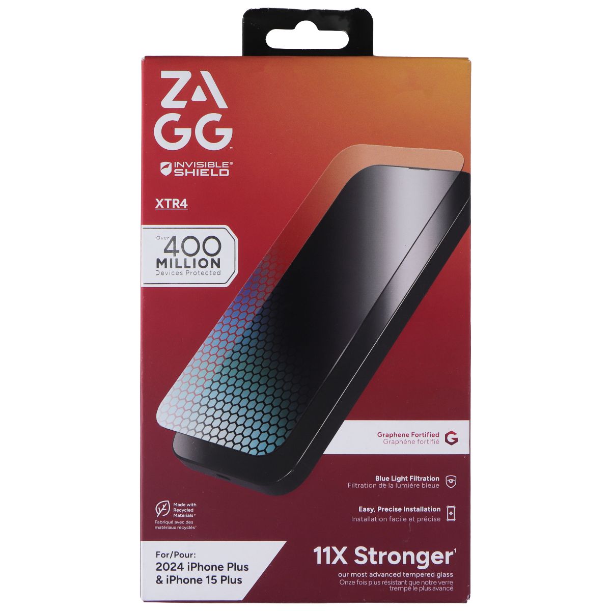 ZAGG Invisible Shield XTR4 Screen Protector for Apple iPhone 16 Plus / 15 Plus Cell Phone - Screen Protectors Zagg - Simple Cell Bulk Wholesale Pricing - USA Seller