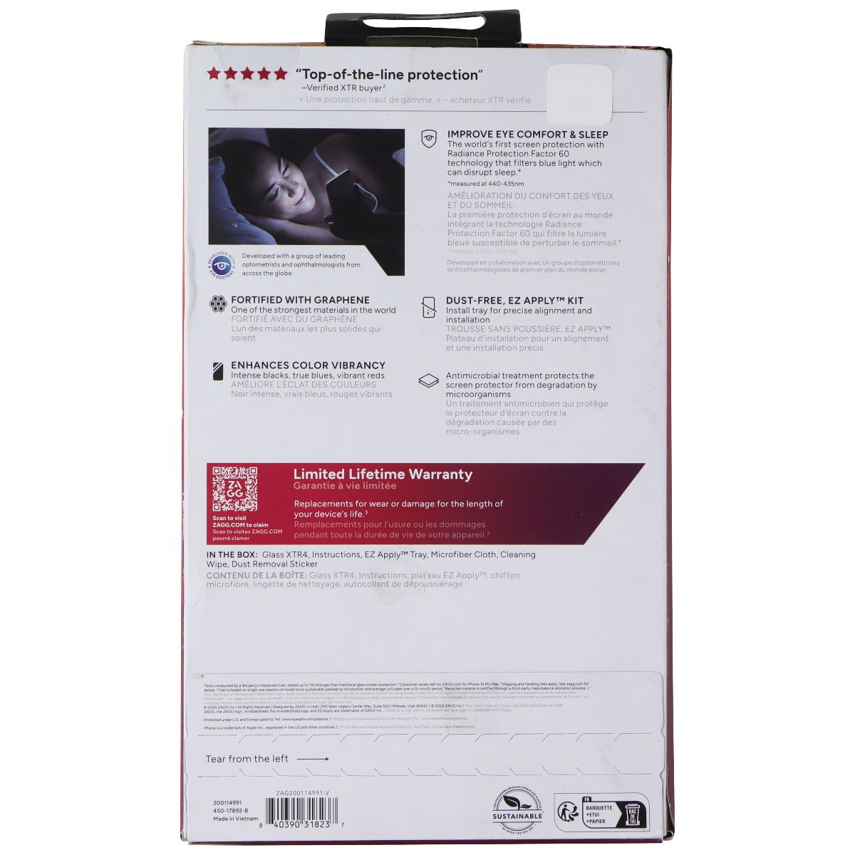 ZAGG Invisible Shield XTR4 Screen Protector for Apple iPhone 16 Plus / 15 Plus Cell Phone - Screen Protectors Zagg - Simple Cell Bulk Wholesale Pricing - USA Seller