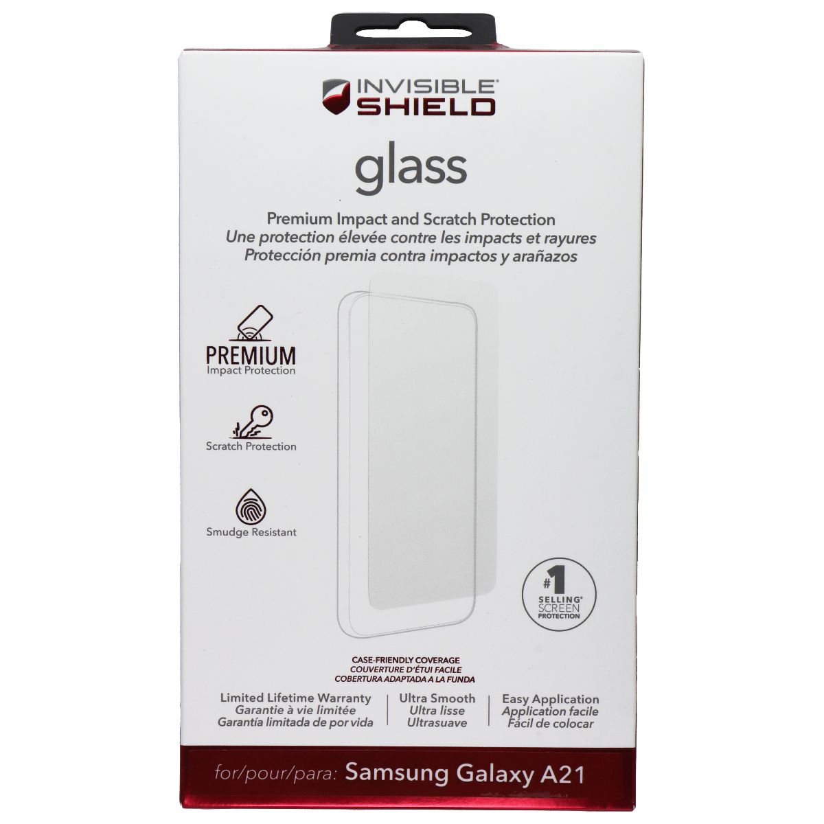 ZAGG Invisible Shield Glass Screen Protector for Samsung Galaxy A21 Cell Phone - Screen Protectors Zagg - Simple Cell Bulk Wholesale Pricing - USA Seller