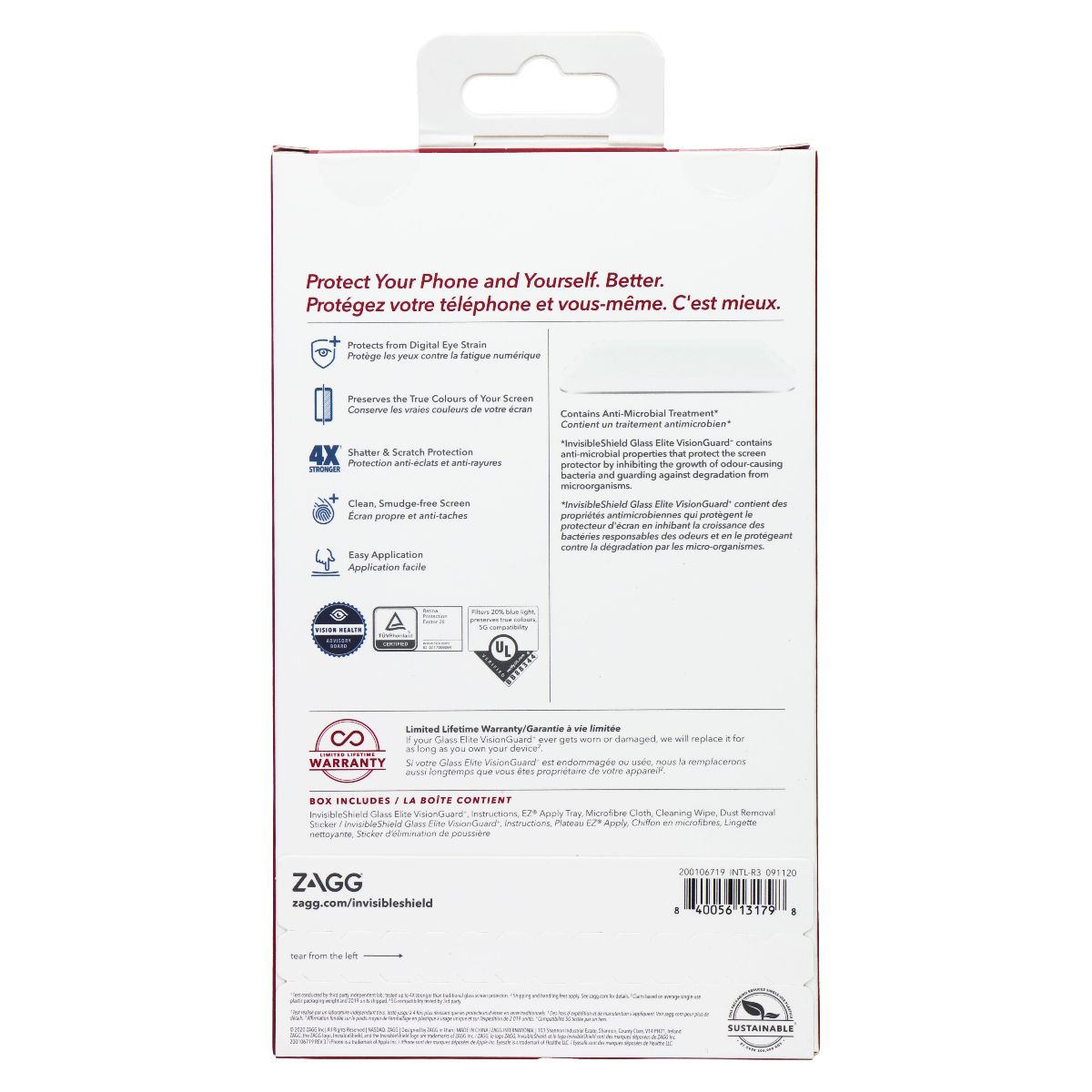 ZAGG InvisibleShield Glass Elite VisionGuard+ for Apple iPhone 12/12 Pro/11/XR Cell Phone - Screen Protectors Zagg - Simple Cell Bulk Wholesale Pricing - USA Seller