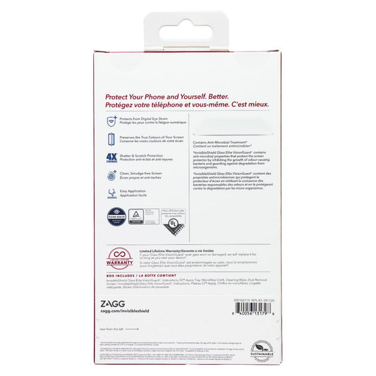 ZAGG InvisibleShield Glass Elite VisionGuard+ for Apple iPhone 12/12 Pro/11/XR Cell Phone - Screen Protectors Zagg - Simple Cell Bulk Wholesale Pricing - USA Seller