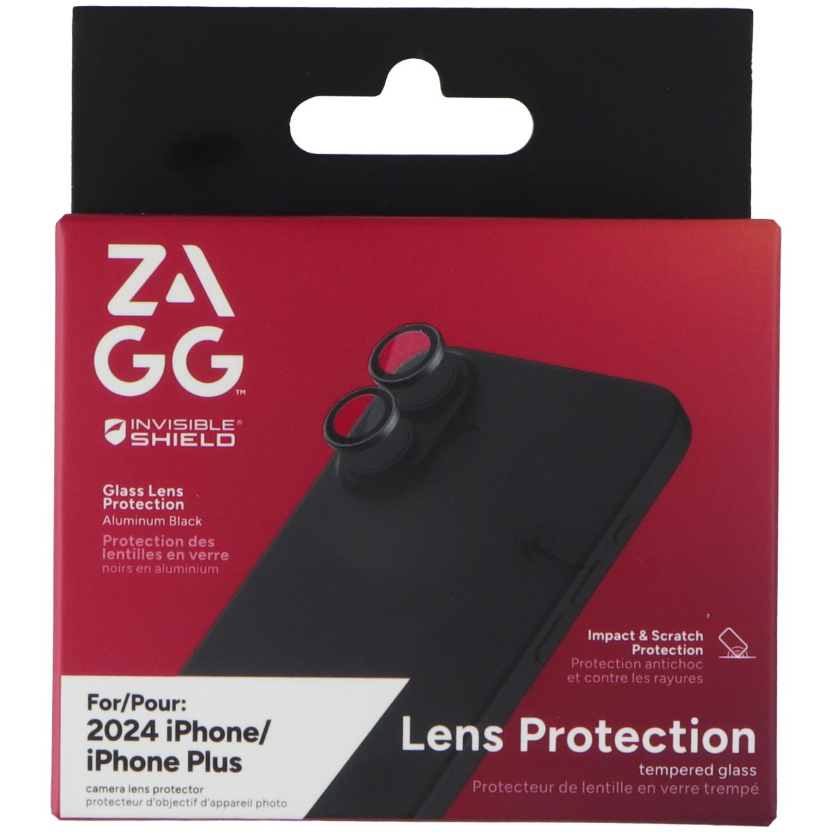 ZAGG Tempered Glass Camera Lens Protection for iPhone 16 and iPhone 16 Plus Cell Phone - Screen Protectors Zagg - Simple Cell Bulk Wholesale Pricing - USA Seller