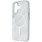 ZAGG Milan Snap Series Case for MagSafe for iPhone 16 - White Glitter Swirl