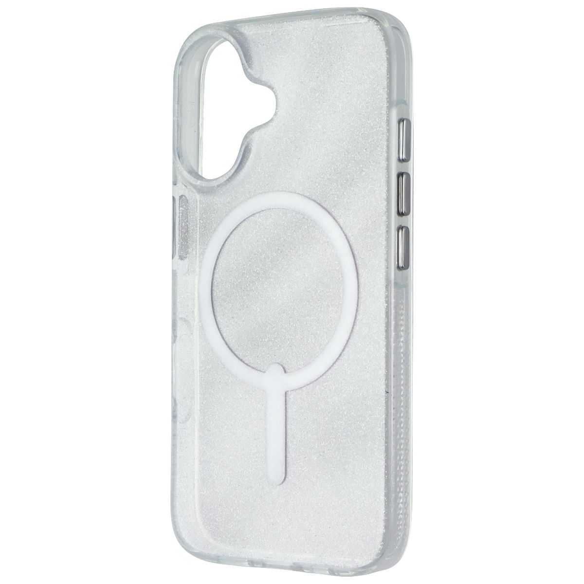 ZAGG Milan Snap Series Case for MagSafe for iPhone 16 - White Glitter Swirl