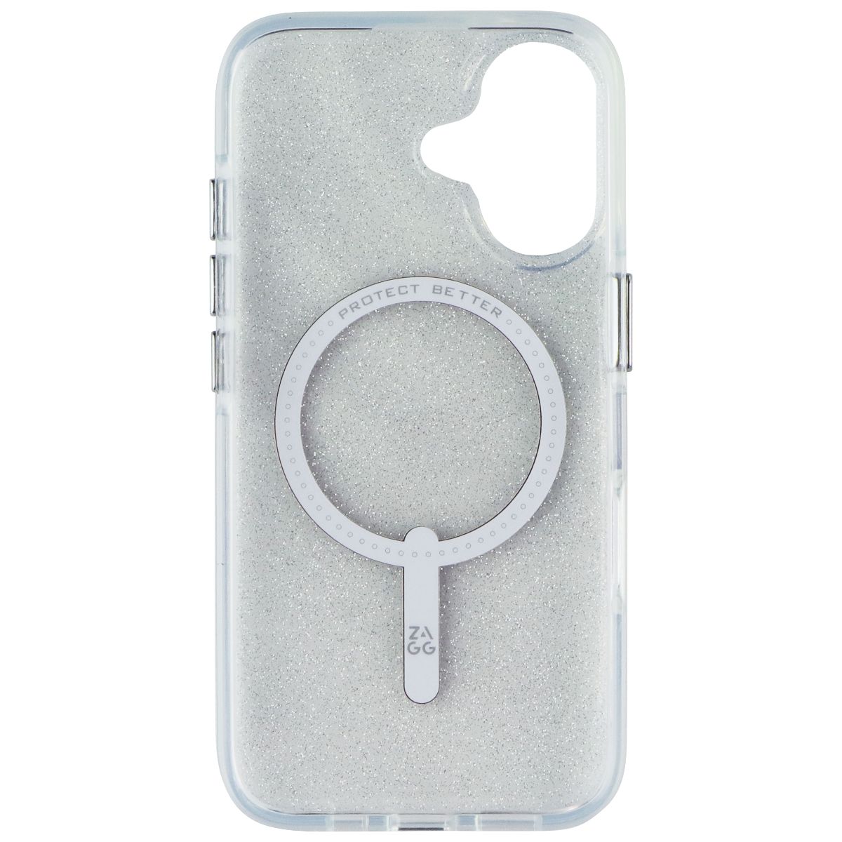 ZAGG Milan Snap Series Case for MagSafe for iPhone 16 - White Glitter Swirl Cell Phone - Cases, Covers & Skins Zagg - Simple Cell Bulk Wholesale Pricing - USA Seller