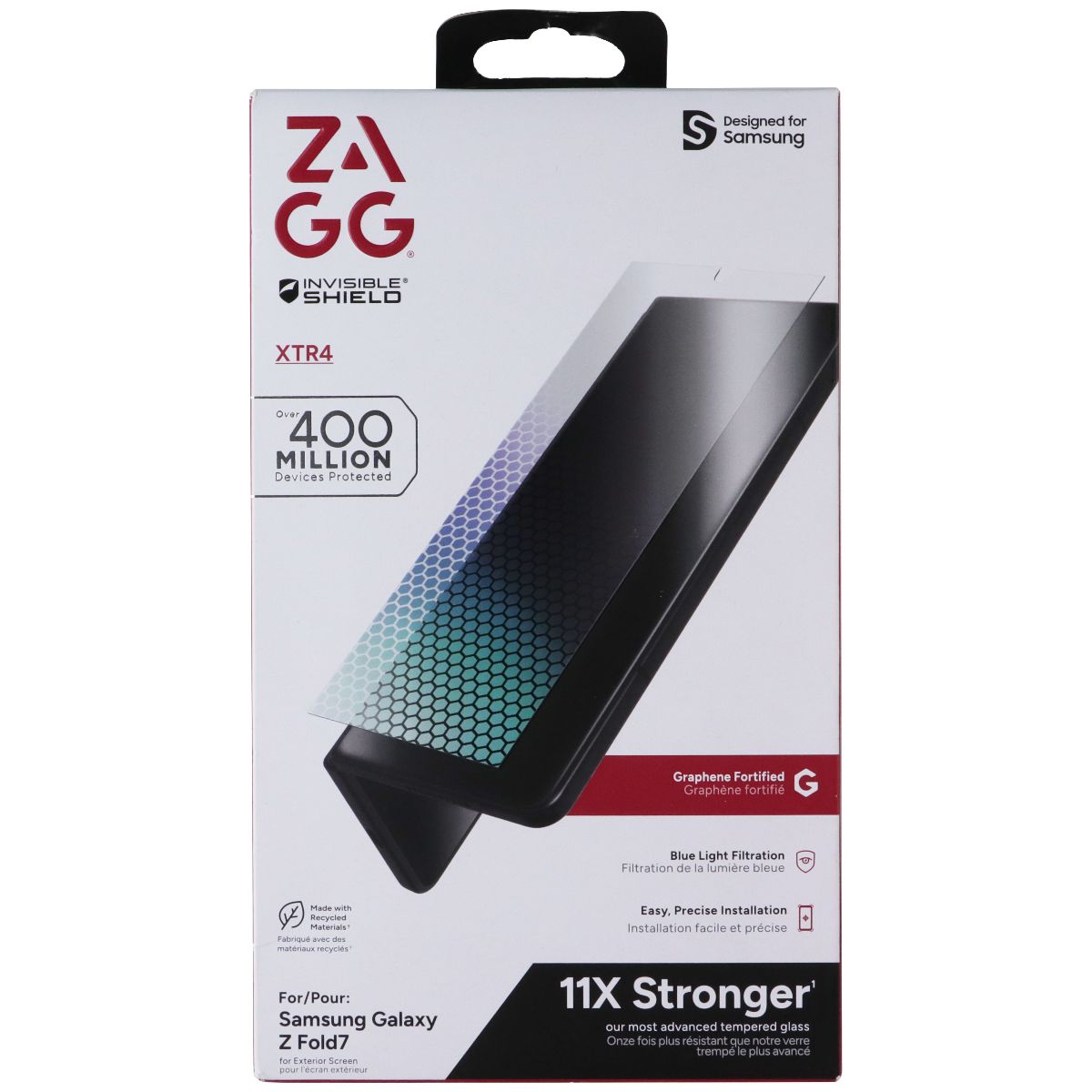 ZAGG InvisibleShield XTR4 Screen Protector For Samsung Galaxy Z Fold7 Cell Phone - Screen Protectors Zagg - Simple Cell Bulk Wholesale Pricing - USA Seller