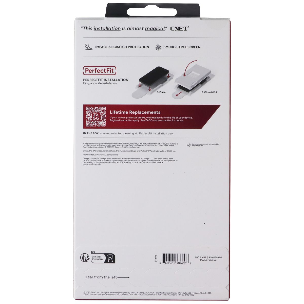 ZAGG InvisibleShield (Glass Elite) Screen Protector for Google Pixel 10a - Clear Cell Phone - Screen Protectors Zagg - Simple Cell Bulk Wholesale Pricing - USA Seller