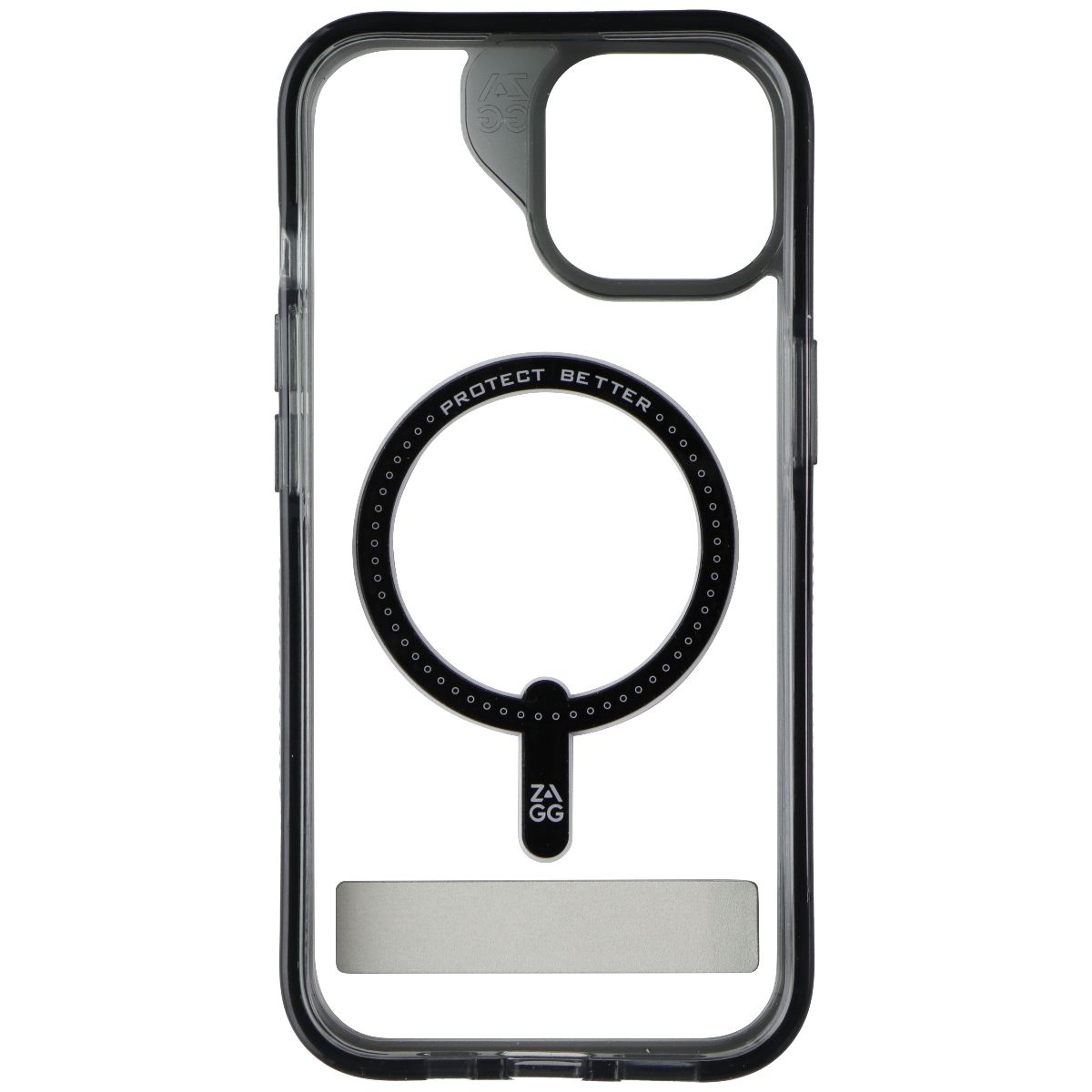 Zagg Santa Cruz Snap Case with Kickstand for iPhone 15/14/13 - Black/Clear Cell Phone - Cases, Covers & Skins Zagg    - Simple Cell Bulk Wholesale Pricing - USA Seller