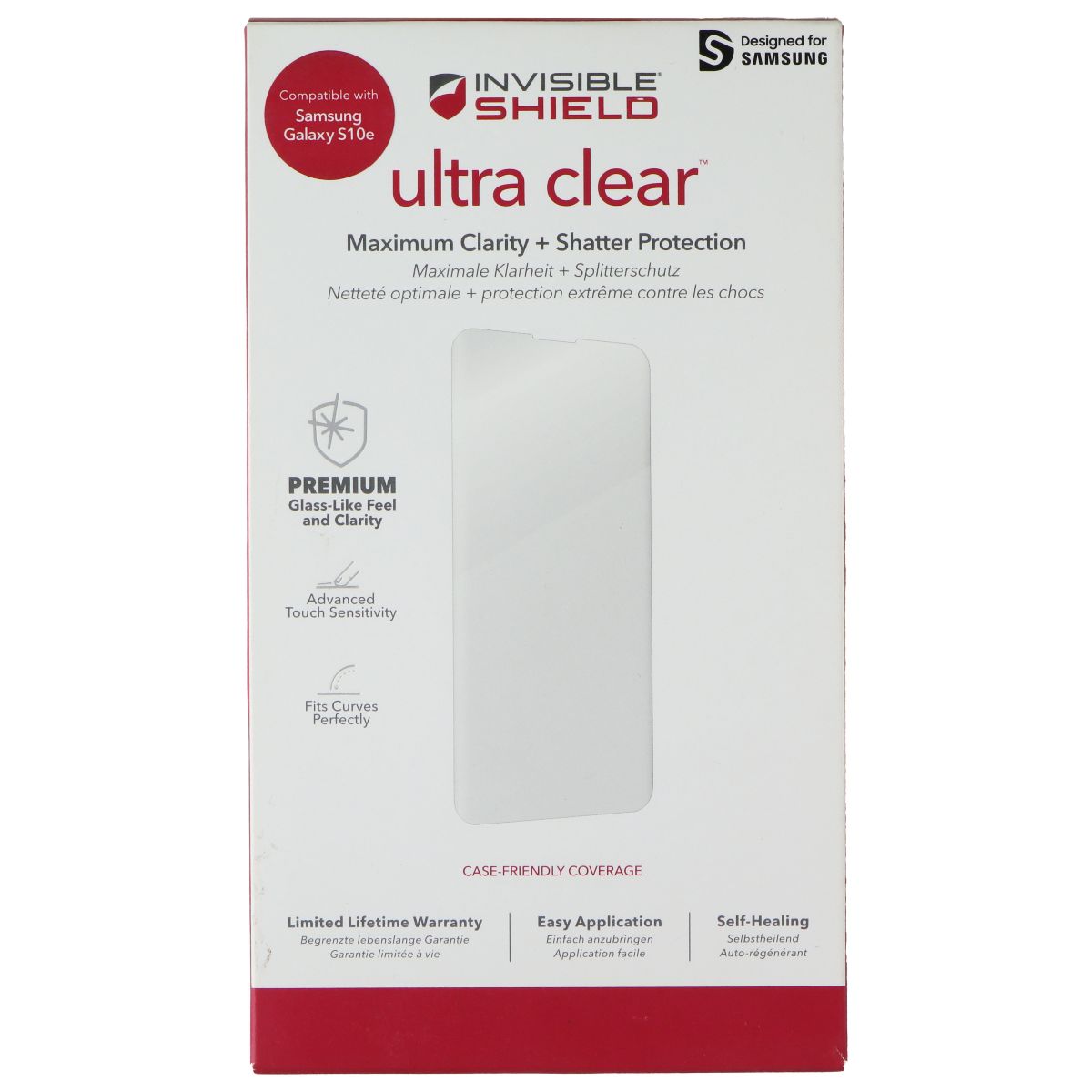 Zagg Invisible Shield Ultra Clear Screen Protector for Samsung Galaxy S10e Cell Phone - Screen Protectors Zagg - Simple Cell Bulk Wholesale Pricing - USA Seller