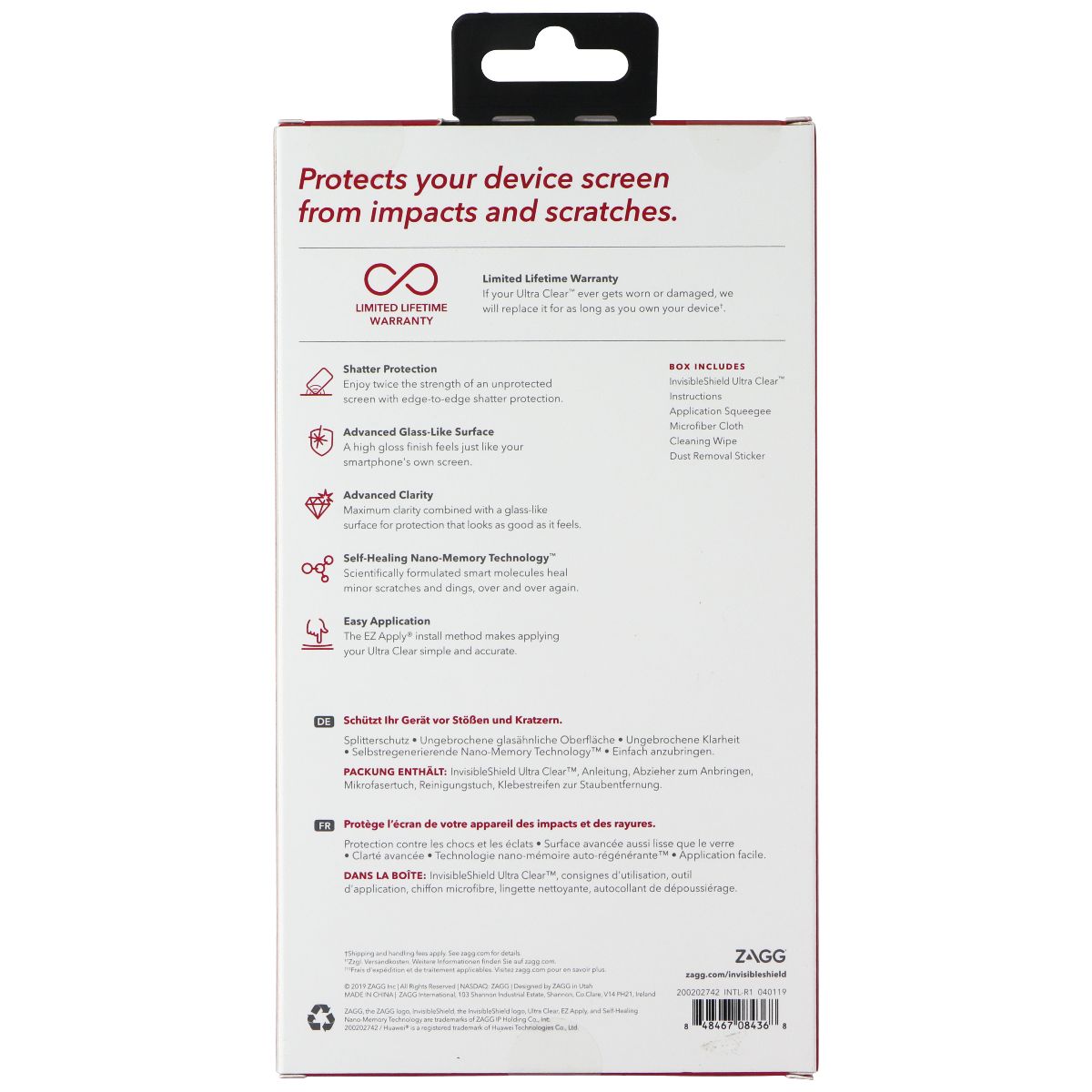 ZAGG InvisibleShield Ultra ClearSeries Case for Huawei P30 Pro - Clear Cell Phone - Screen Protectors Zagg - Simple Cell Bulk Wholesale Pricing - USA Seller