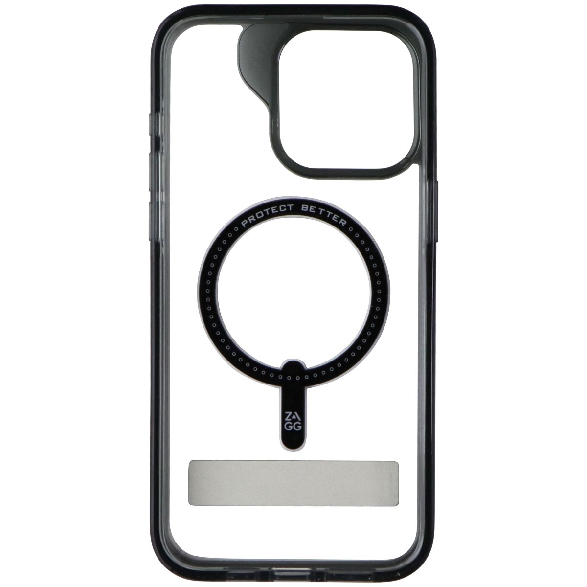 ZAGG Santa Cruz Snap with Kickstand Case for iPhone 15 Pro Max - Clear/Black Cell Phone - Cases, Covers & Skins Zagg    - Simple Cell Bulk Wholesale Pricing - USA Seller