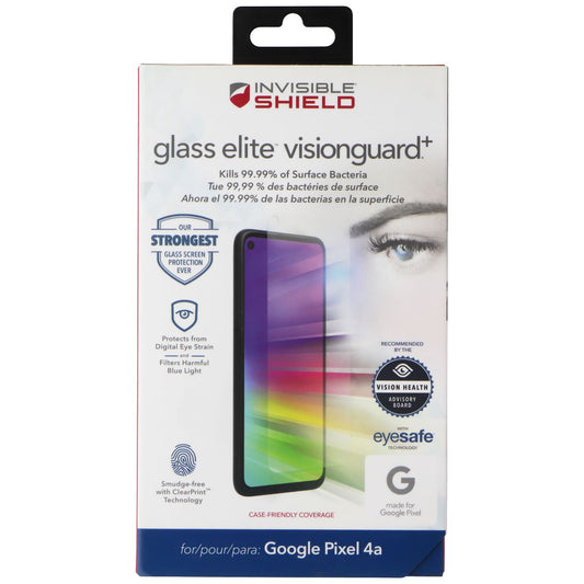 ZAGG InvisibleShield Glass Elite VisionGuard+ Protector for Google Pixel 4a Cell Phone - Screen Protectors Zagg    - Simple Cell Bulk Wholesale Pricing - USA Seller