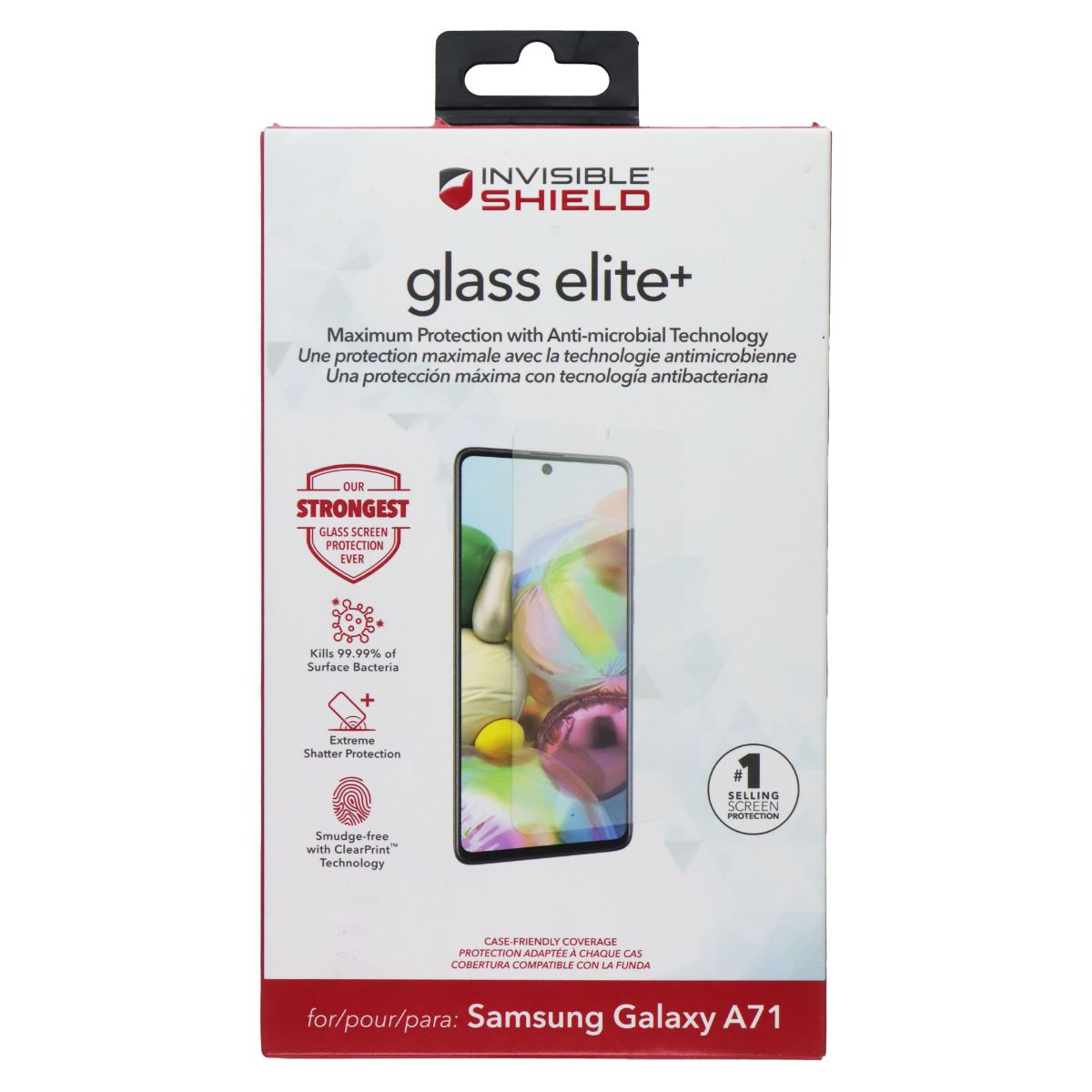 ZAGG Invisible Shield Glass Elite+ Screen Protector for Samsung Galaxy A71 Cell Phone - Screen Protectors Zagg - Simple Cell Bulk Wholesale Pricing - USA Seller