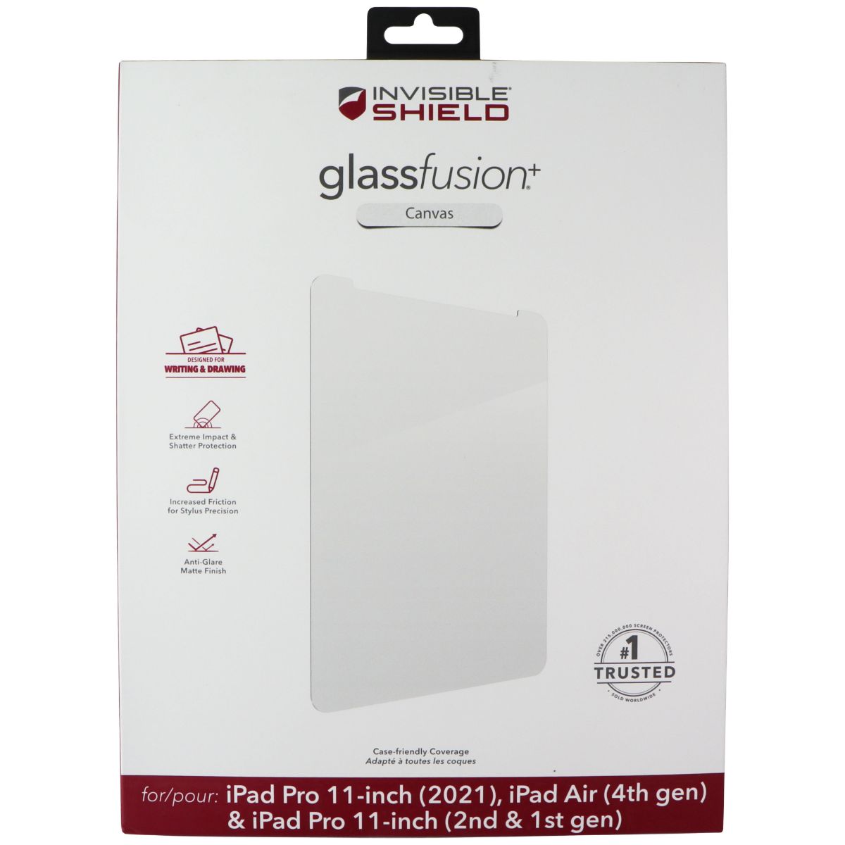 ZAGG InvisibleShield GlassFusion+ Canvas Protector for iPad Pro 11 (2021)/Air 4 iPad/Tablet Accessories - Screen Protectors Zagg - Simple Cell Bulk Wholesale Pricing - USA Seller
