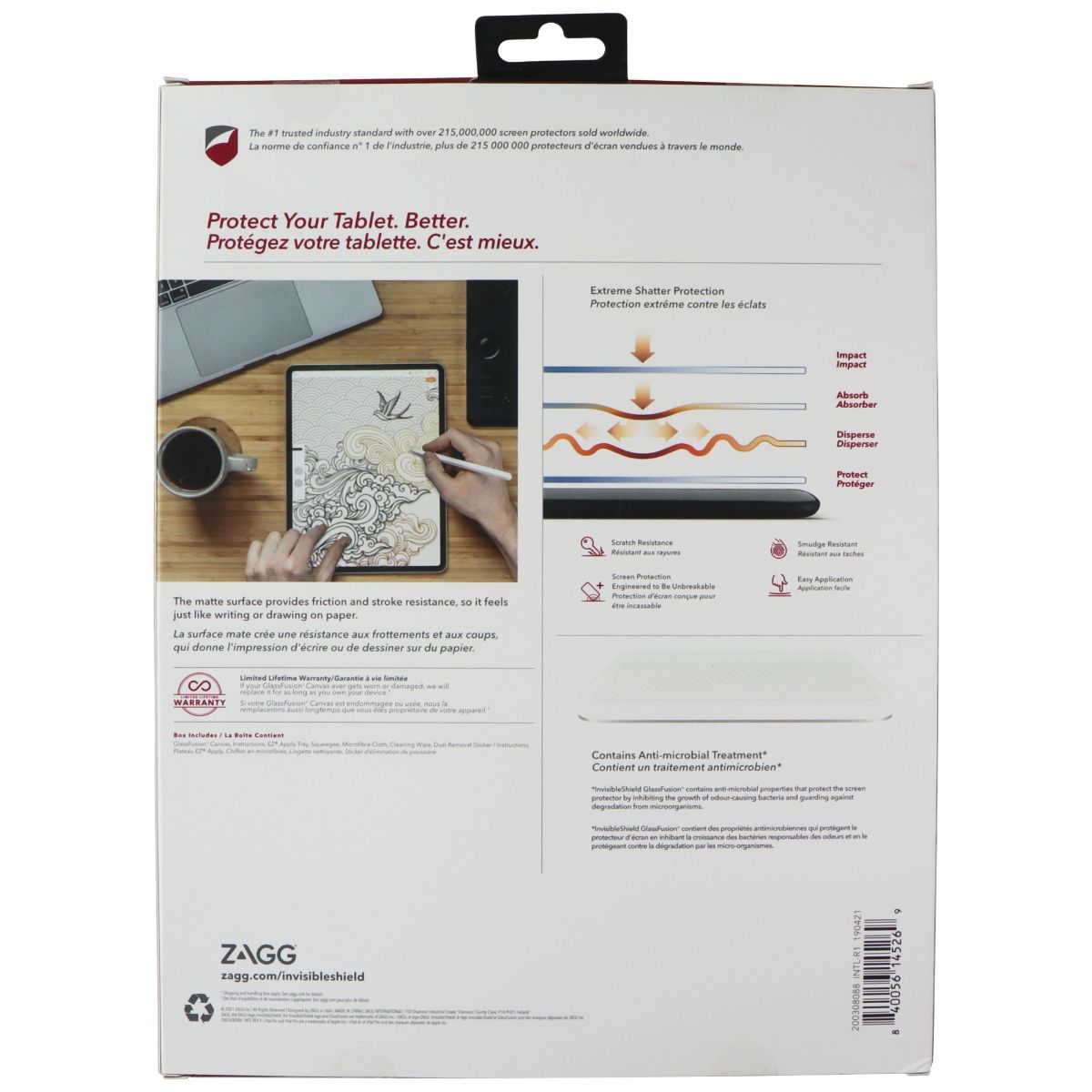 ZAGG InvisibleShield GlassFusion+ Canvas Protector for iPad Pro 11 (2021)/Air 4 iPad/Tablet Accessories - Screen Protectors Zagg - Simple Cell Bulk Wholesale Pricing - USA Seller